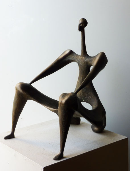 Seated Figure: bronze
